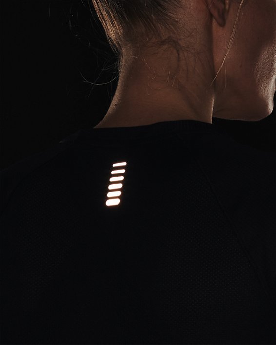 Women's UA Speed Stride Graphic Short Sleeve, Black, pdpMainDesktop image number 3